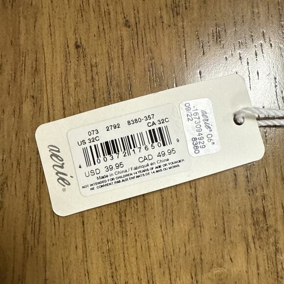 Aerie Smoothez Women's 32C Mesh Unlined Balconette Bra Underwire Green NWT $39 - Picture 3 of 6